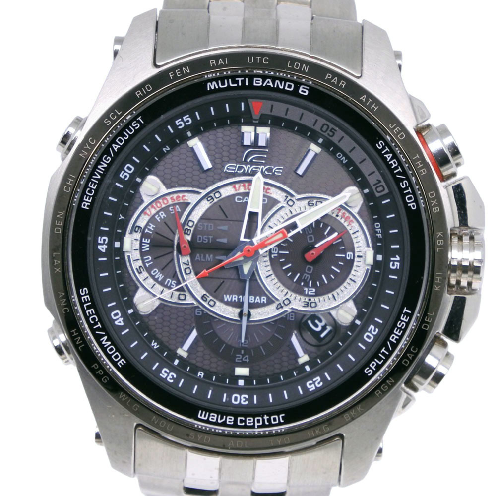 Casio Edifice Multi-Band 6 EQW-M710DB-1A2JF Stainless Steel Gray Solar Radio-...